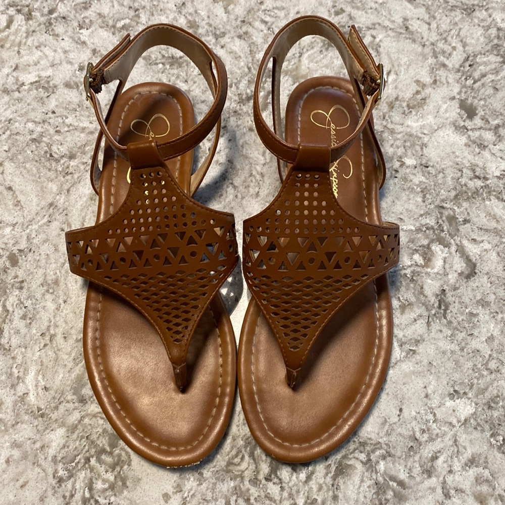 Jessica Simpson Cognac Sandals